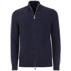 Fedeli, Heren, Truien, Blauw, Maat: L Katoen,