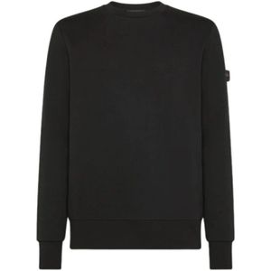Peuterey, Heren, Sweatshirts & Hoodies, Zwart, Maat: S Katoen,