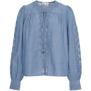 Ulla Johnson, Dames, Blouses & Shirts, Blauw, Maat: XS Katoen,
