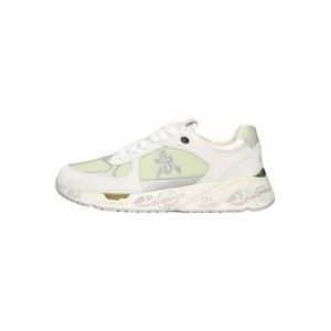 Premiata Witte Mased Lage Sneakers , Beige , Dames , Maat: 38 EU