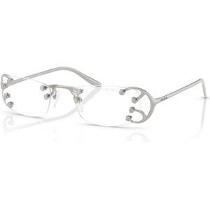 Prada, Dames, Accessoires, Grijs, Maat: 52 MM Polyamide,