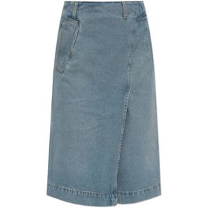 Victoria Beckham, Dames, Rokken, Blauw, Maat: M Denim,