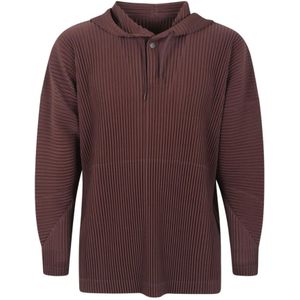 Issey Miyake, Heren, Sweatshirts & Hoodies, Bruin, Maat: L Poliester,