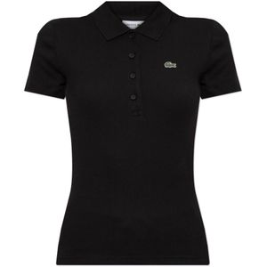 Lacoste, Dames, Tops, Zwart, Maat: XL Katoen,