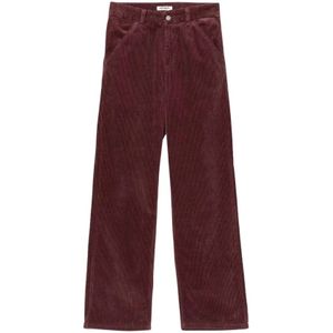 Carhartt Wip, Dames, Broeken, Bruin, Maat: W24 Katoen,