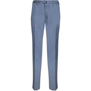 Incotex, Heren, Broeken, Blauw, Maat: M Katoen,