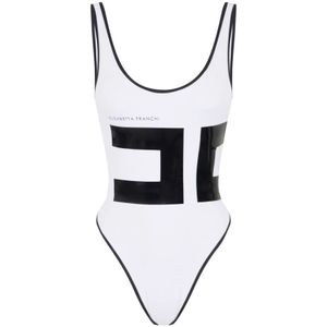 Elisabetta Franchi, Dames, Badkleding, Wit, Maat: XS