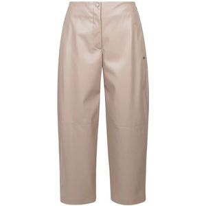 Ottod'Ame, Dames, Broeken, Beige, Maat: XS Katoen,