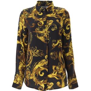 Versace Jeans Couture, Dames, Blouses & Shirts, Veelkleurig, Maat: XS Viscose,