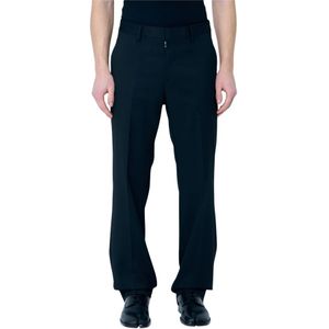 MM6 Maison Margiela, Heren, Broeken, Zwart, Maat: M Leer,