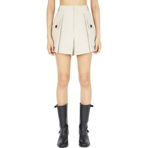 Durazzi Milano, Dames, Korte broeken, Beige, Maat: S Katoen,