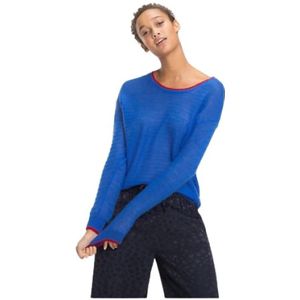 Tommy Hilfiger, Dames, Truien, Blauw, Maat: L Nylon,