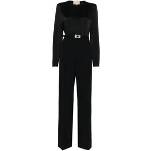 Gucci Zwarte Square G Riem Jumpsuit , Black , Dames , Maat: XS