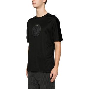 Emporio Armani, Heren, Tops, Zwart, Maat: L Katoen,