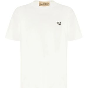 Valentino Garavani, Heren, Tops, Beige, Maat: 2XL Katoen,