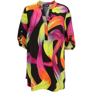 Doris S, Dames, Blouses & Shirts, Veelkleurig, Maat: 3XL Viscose,