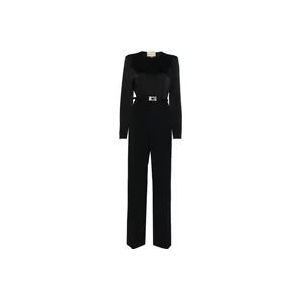 Gucci Zwarte Square G Riem Jumpsuit , Black , Dames , Maat: S