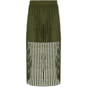 Essentiel Antwerp, Dames, Rokken, Groen, Maat: M Katoen,