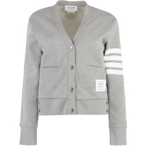 Thom Browne, Dames, Truien, Grijs, Maat: XS Katoen,