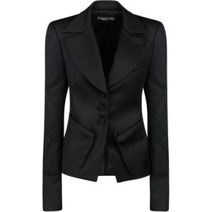 Tom Ford, Dames, Jassen, Zwart, Maat: S Wol,