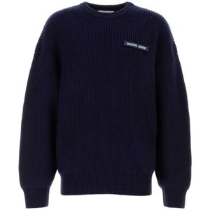 Marine Serre, Heren, Truien, Blauw, Maat: XL Wol,