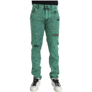 Dolce & Gabbana - Slim Jeans - Groen - Heren