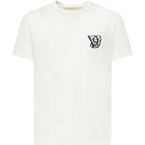 Valentino Garavani, Heren, Tops, Wit, Maat: S Katoen,