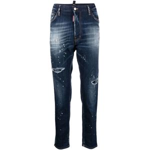 Dsquared2, Heren, Jeans, Blauw, Maat: 2XL Denim,