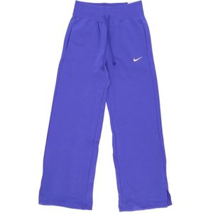 Nike, Dames, Broeken, Blauw, Maat: L Fleece,