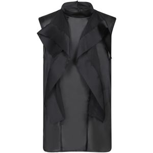 Sacai, Dames, Jassen, Zwart, Maat: S Satijn,