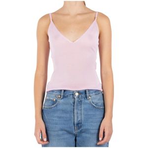 Jacquemus Roze Mouwloze Gebreide Top , Pink , Dames , Maat: XS