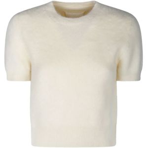 Maison Margiela, Dames, Truien, Beige, Maat: M Wol,