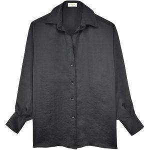 Guaja., Dames, Blouses & Shirts, Zwart, Maat: S