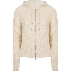 Eleventy, Dames, Truien, Beige, Maat: M Wol,