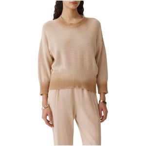 Fabiana Filippi, Dames, Truien, Beige, Maat: XS Linnen,
