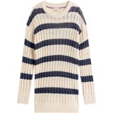 Tommy Hilfiger, Dames, Truien, Beige, Maat: XS Linnen,