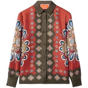 La DoubleJ, Dames, Blouses & Shirts, Veelkleurig, Maat: M Zijde,