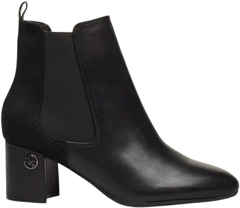 Guess - Enkellaarsjes - Zwart - Leer - 6 cm Hakhoogte