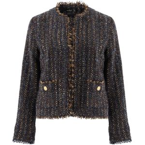 Van Laack, Dames, Jassen, Veelkleurig, Maat: 2XL Tweed,