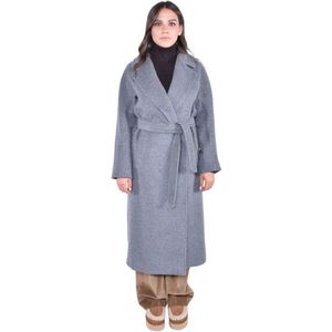 Weekend Max Mara, Dames, Mantels, Grijs, Maat: XS Wol,