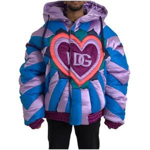 Dolce & Gabbana - Puffer Jacket - Multicolor - Met Hart Patch Design