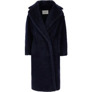 Max Mara, Dames, Mantels, Blauw, Maat: S Zijde,