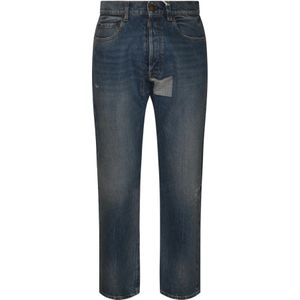 Maison Margiela, Heren, Jeans, Blauw, Maat: W30 Katoen,