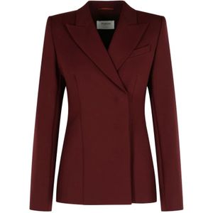 Sportmax, Dames, Jassen, Rood, Maat: XS Zijde,