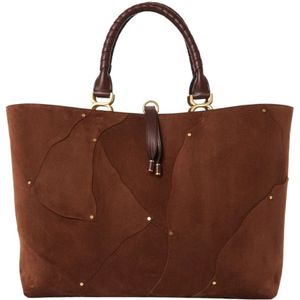 Chloé Marcie Tote Tas , Brown , Dames , Maat: ONE Size