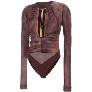 Elisabetta Franchi, Dames, Tops, Rood, Maat: L