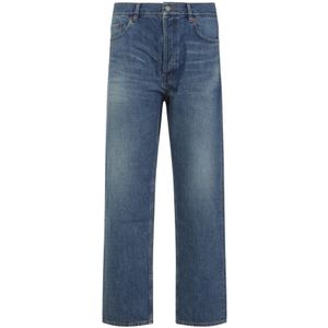 Saint Laurent, Heren, Jeans, Blauw, Maat: W34 Katoen,