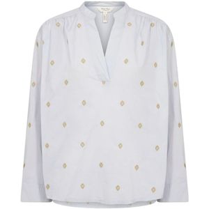Part Two, Dames, Blouses & Shirts, Blauw, Maat: 3XL Katoen,