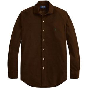 Polo Ralph Lauren - Corduroy - Poloshirt - Chocolade Bruin - Semi-wide Collar