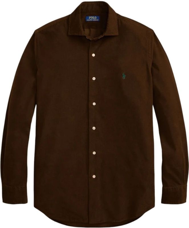 Polo Ralph Lauren - Corduroy - Poloshirt - Chocolade Bruin - Semi-wide Collar